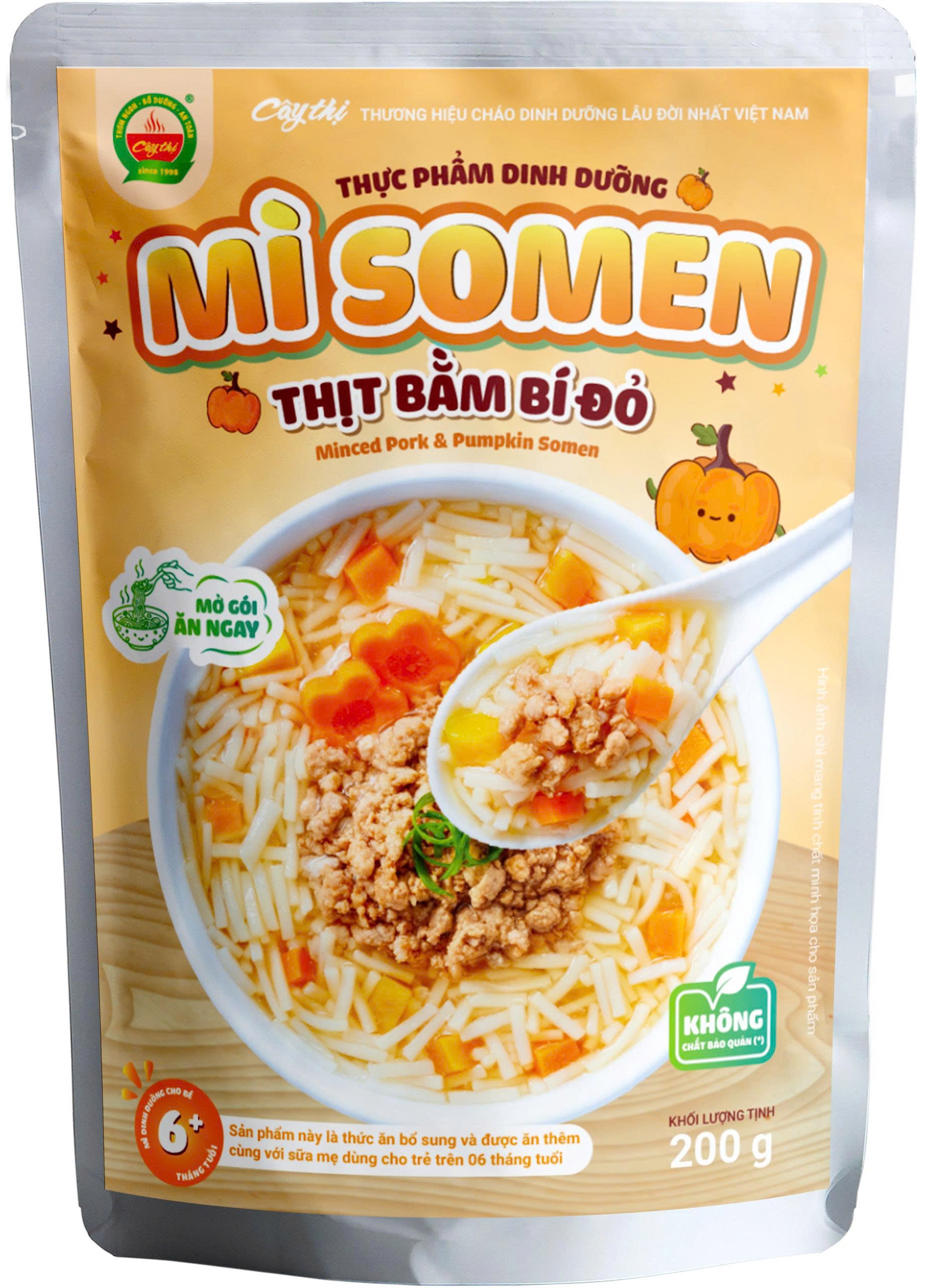 AKF Mì Somen Thịt Bằm Bí Đỏ 200g