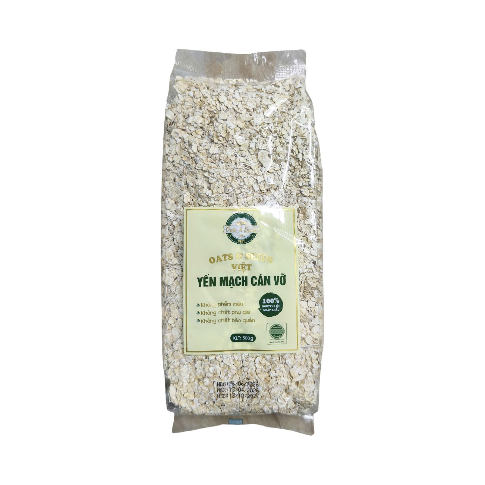 Yến Mạch Cán Vỡ Dạng Túi 500g