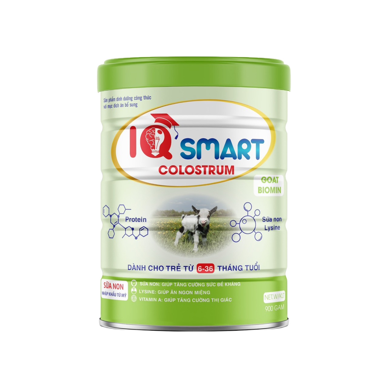 Sữa Bột IQ Smart Colostrum - Goat Biomin 900g (6-36 tháng)