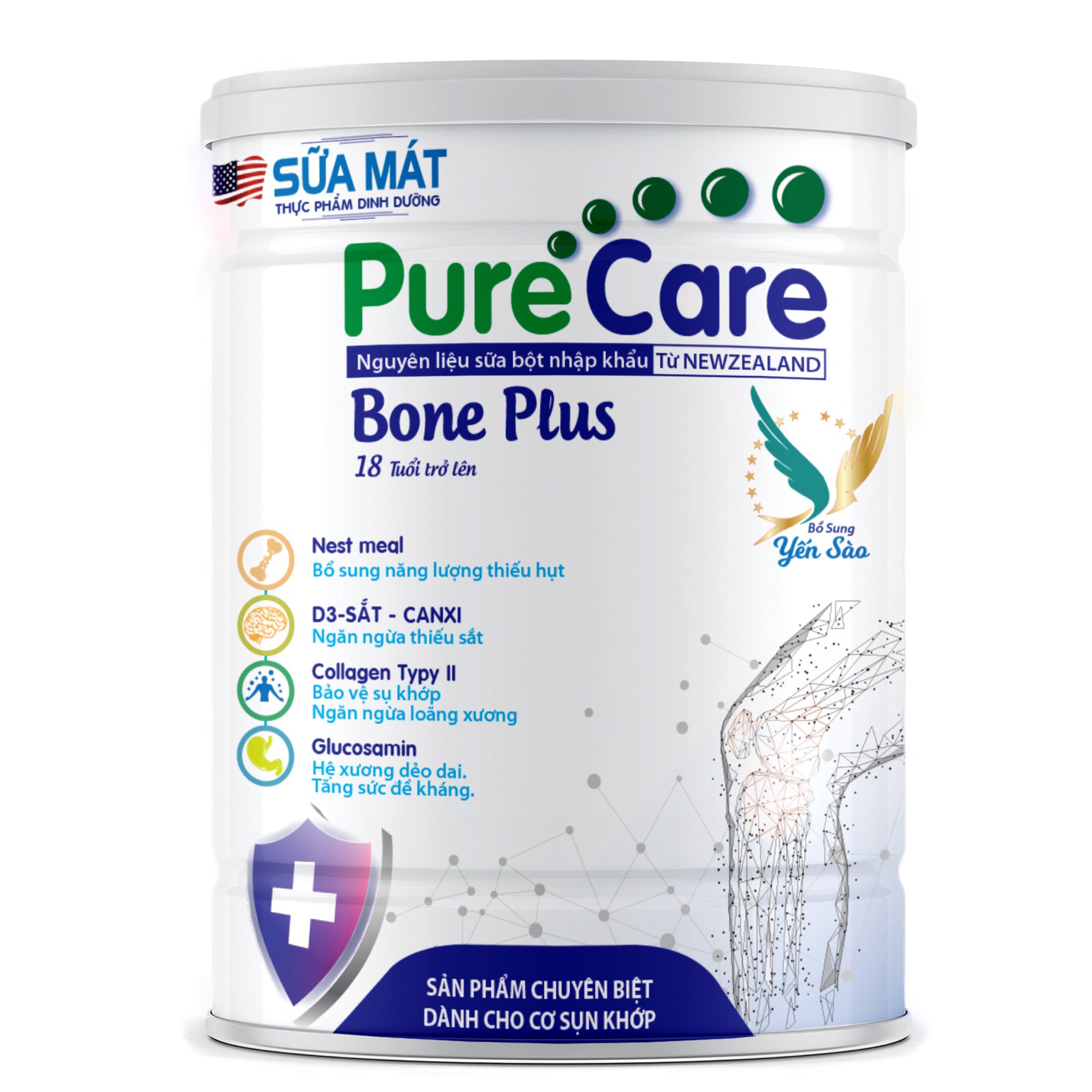 Sữa Mát Pure Care Bone Plus 900g
