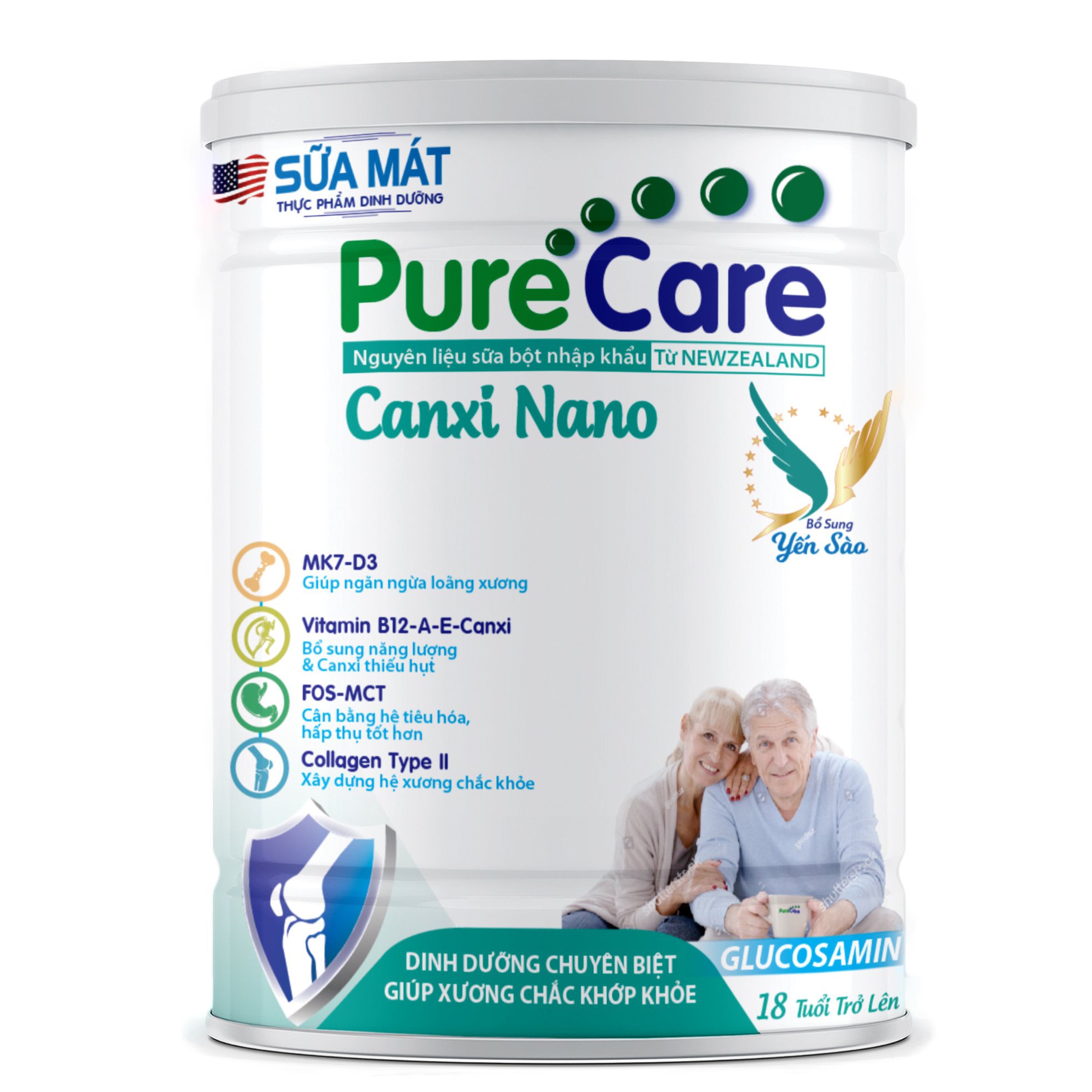 Sữa Mát Pure Care Canxi Nano 900g