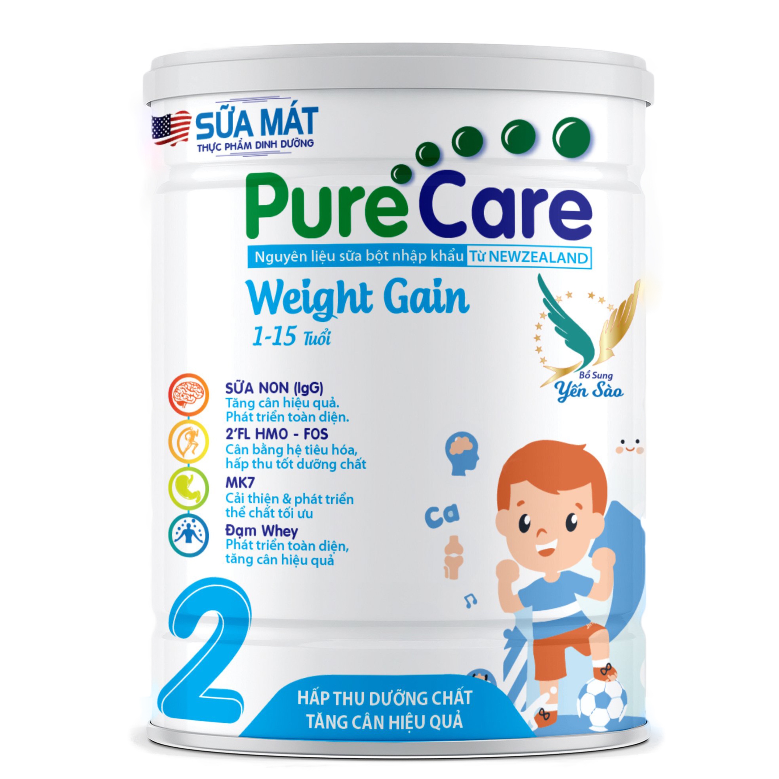Sữa Mát Pure Care Weight Gain 900g (trên 1 tuổi)