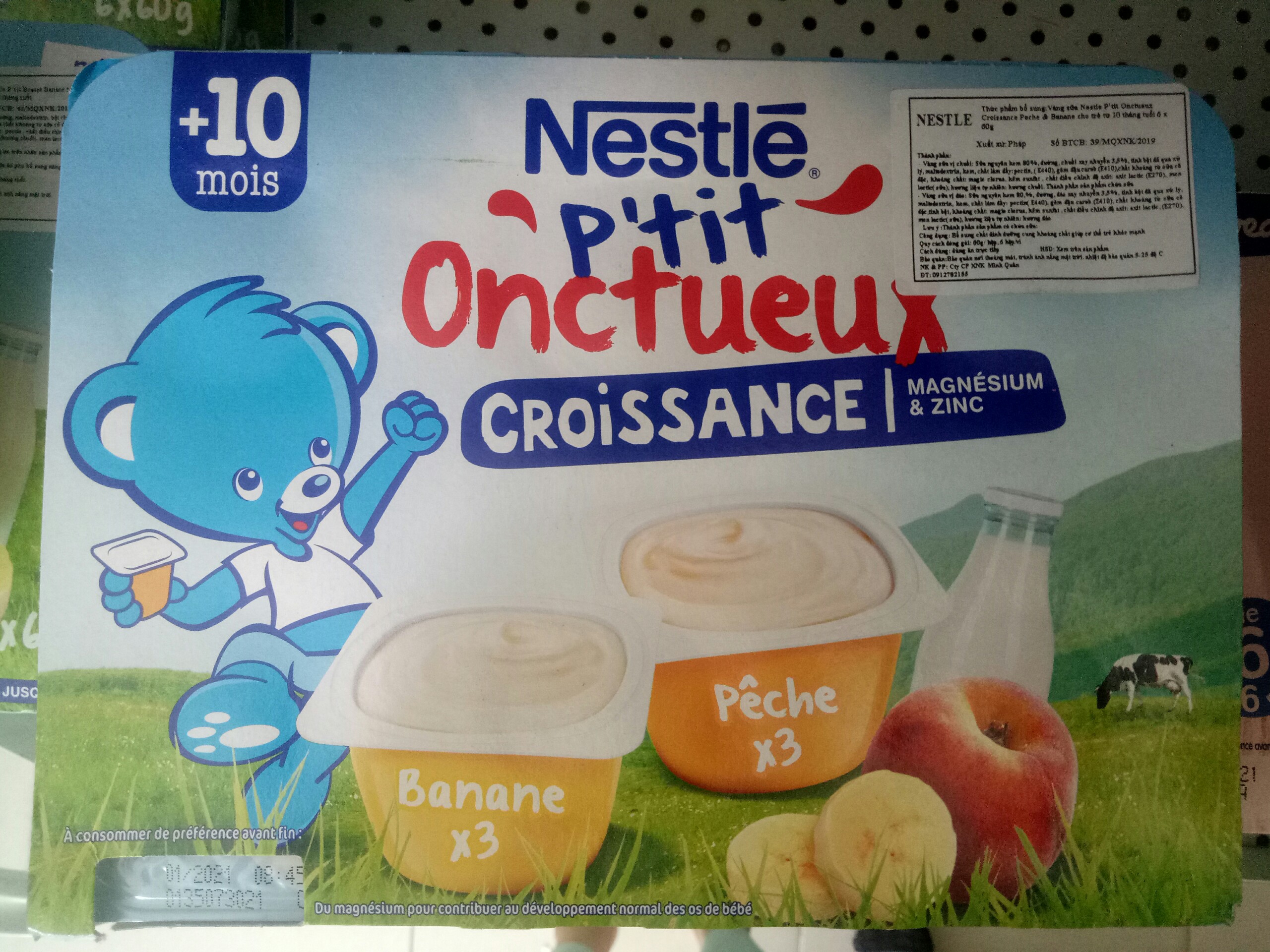 Váng sữa Nestle vị Chuối Đào 10M