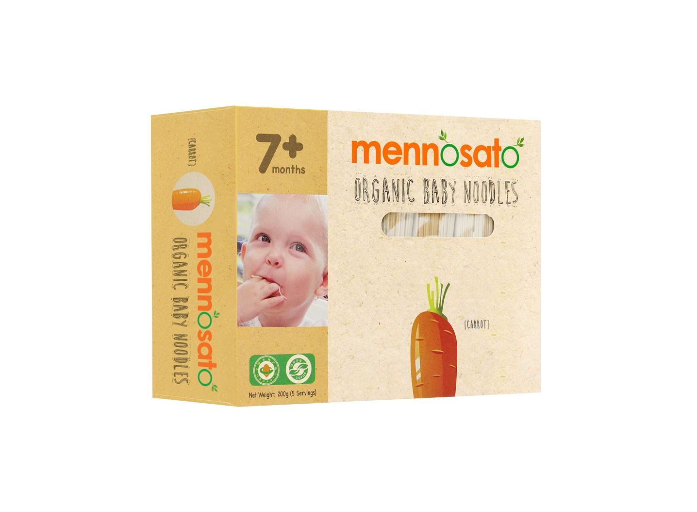 Mỳ ăn dặm hữu cơ cho bé vị cà rốt 200g