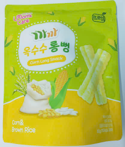 Bánh gạo lứt Canxi Thanh Dài Moms Care vị Ngô 6M+ 30gr