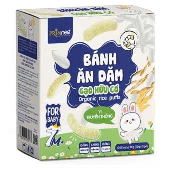 PRINNEST Bánh Gạo Organic Vị Nguyên Bản 30g 7+