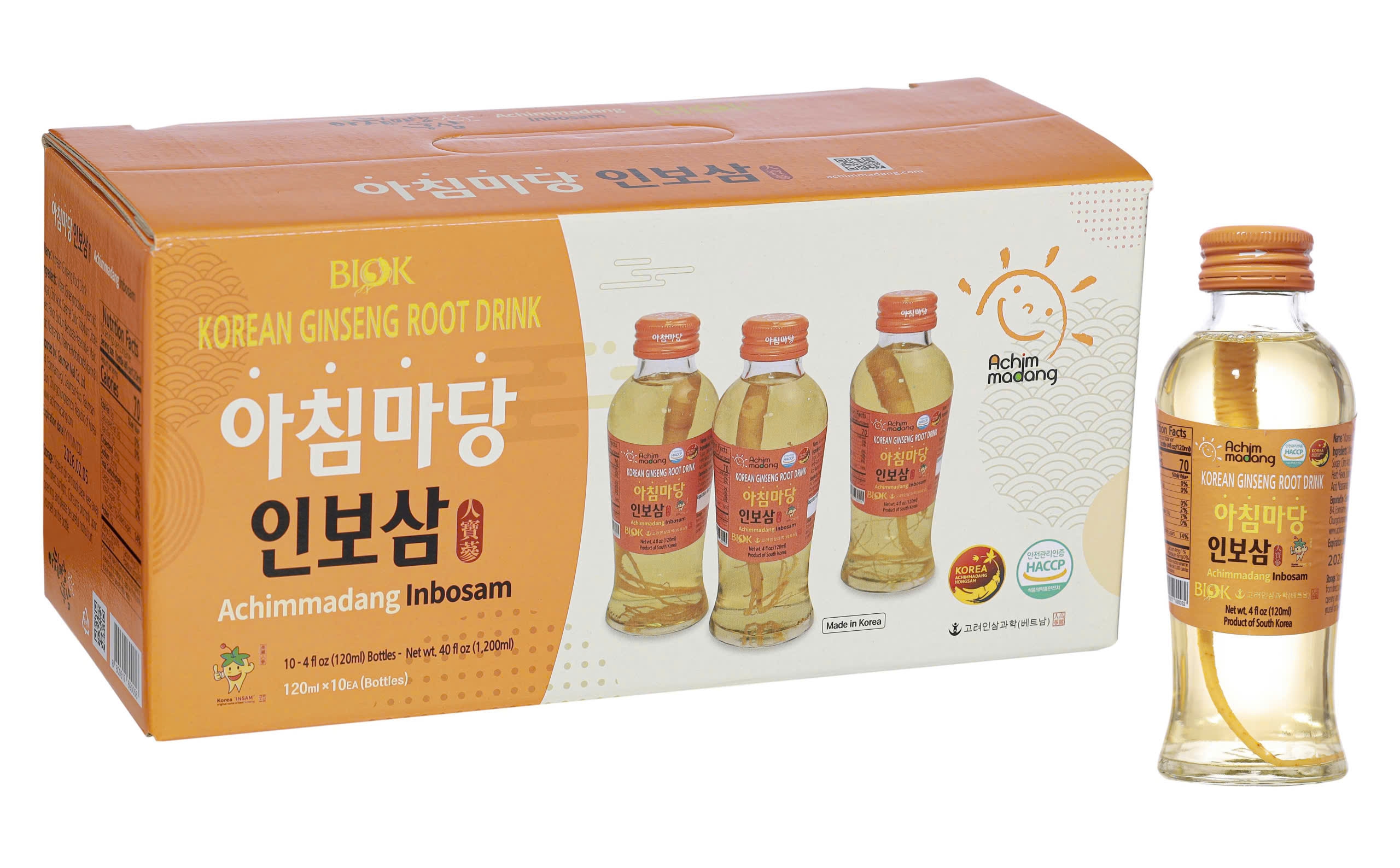 Nước sâm củ Hàn Quốc Korea ginseng Root Drink 120ml*chai