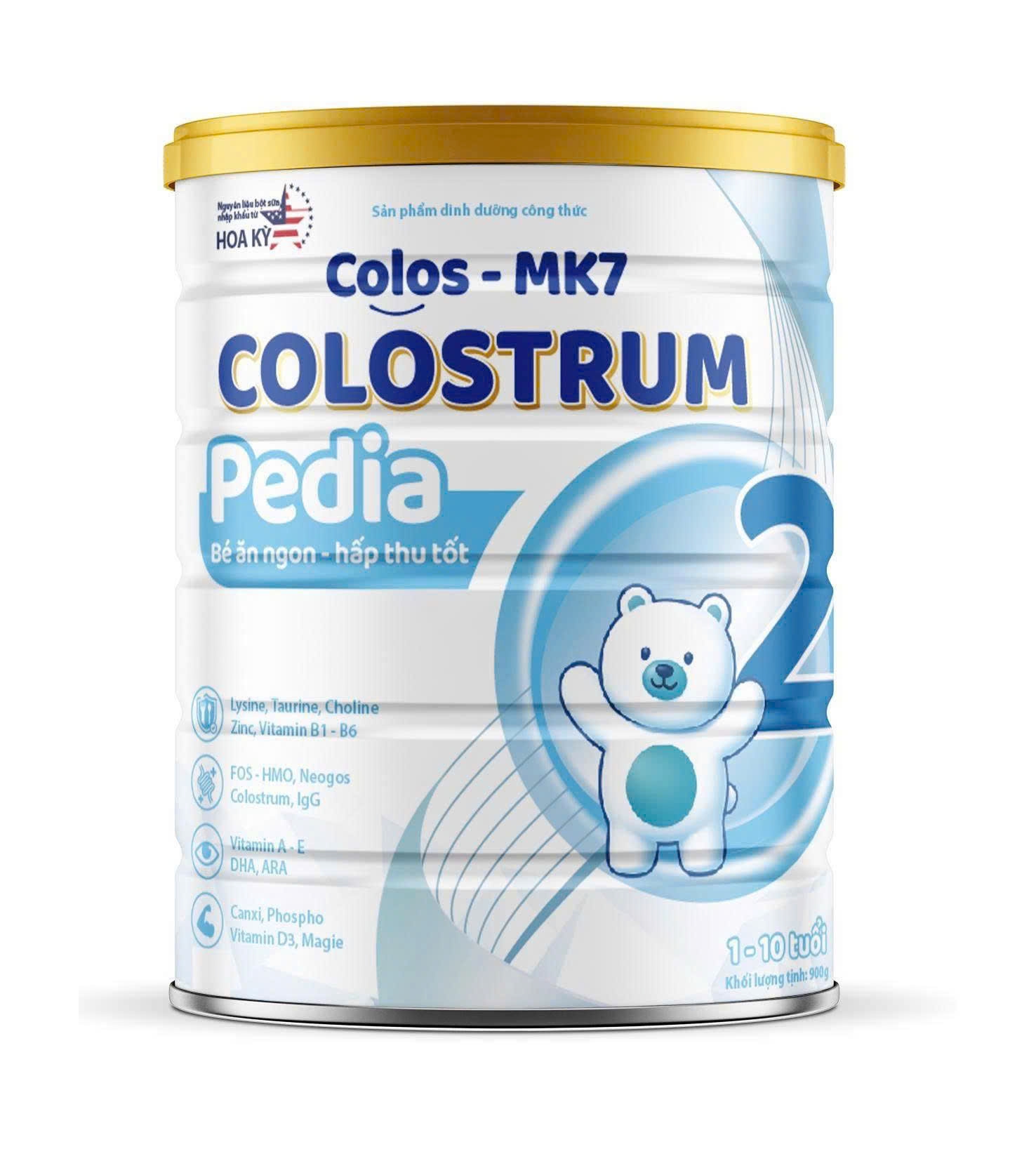 Sữa Bột Colos-MK7 Colostrum Pedia 2 (850gr) 1-10 tuổi